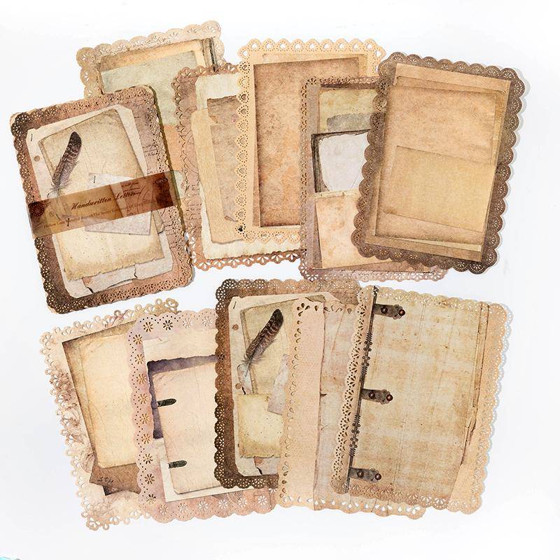 10 teile/paket Vintage Floral Spitze papier Sammelalbum Materialien DIY Fotoalbum Collage Journalling Kreative Schreibwaren Material papier von Joom DACH