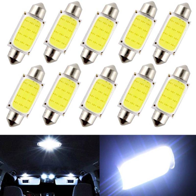 10 teile/satz 31mm 36mm 39mm 41mm Auto COB Innen Auto Led-lampen Lampe Innen Dome Lichter platte 41mm weiß von Joom DACH
