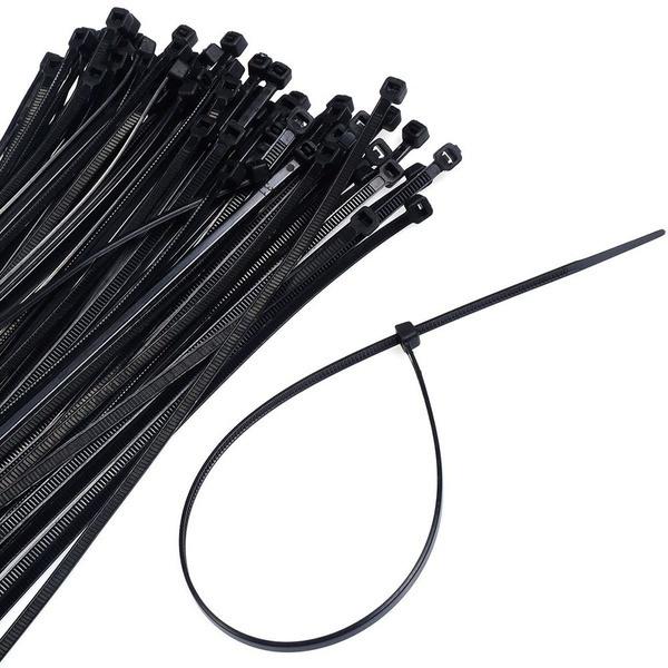 100/200/300 Stück selbstsichernde Kabelbinderschnur, Seil-Organizer, Haltergurte, mit Reißverschluss befestigte Drähte 100mm-100pcs schwarz von Joom DACH