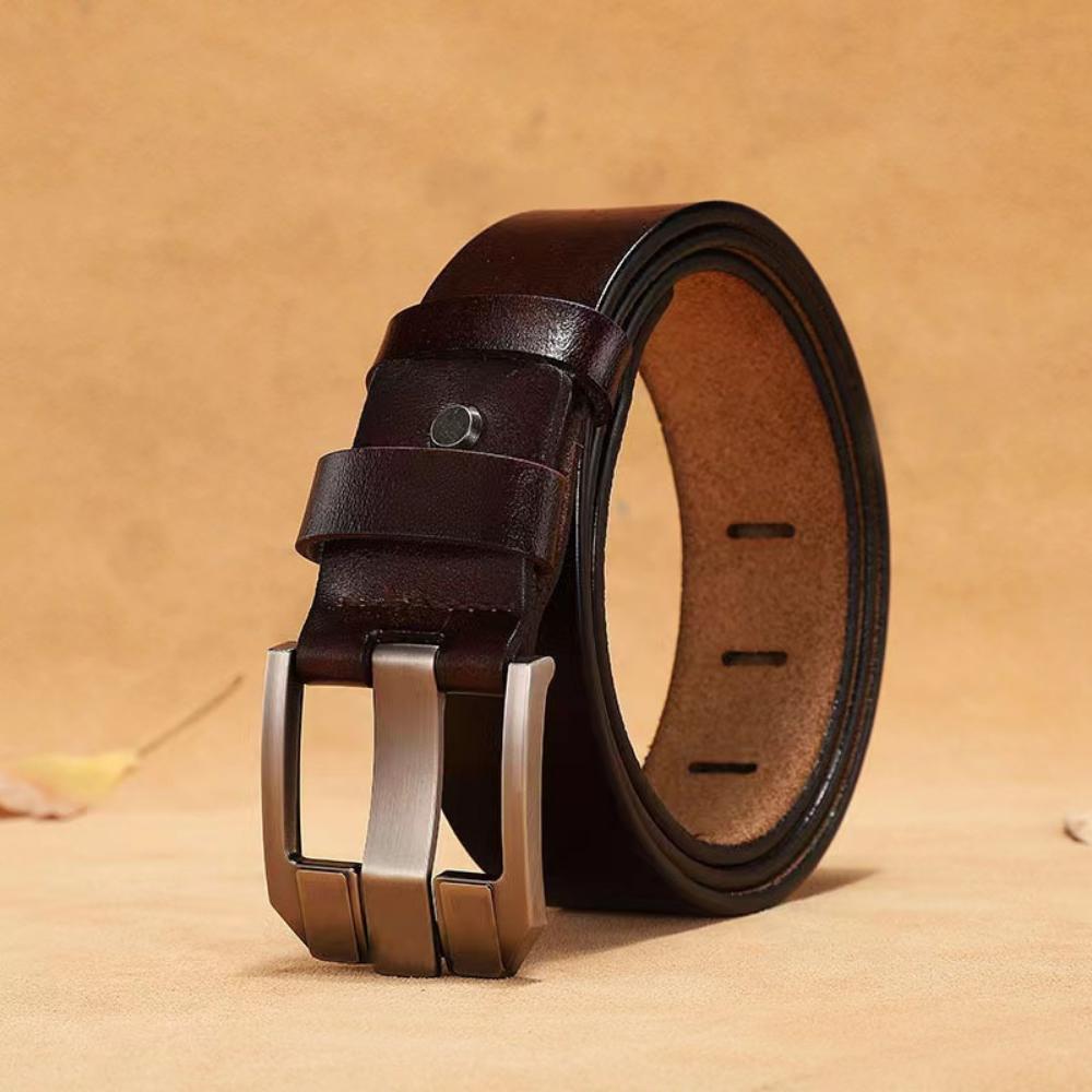 100-170 cm Echte Kuh Echtes Leder Gürtel für Mann Hohe Qualität Plus Lange Größe Männlich Pin Schnalle Taille gurtband 130CM von Joom DACH