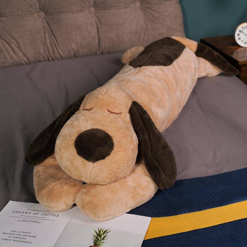 100-180CM Riesen Hund Plüschtier Groß Lang Schlafen Stofftier Welpe Hund Puppe Tier Weiches Kissen Mädchen Geburtstagsgeschenk 100cm braun von Joom DACH