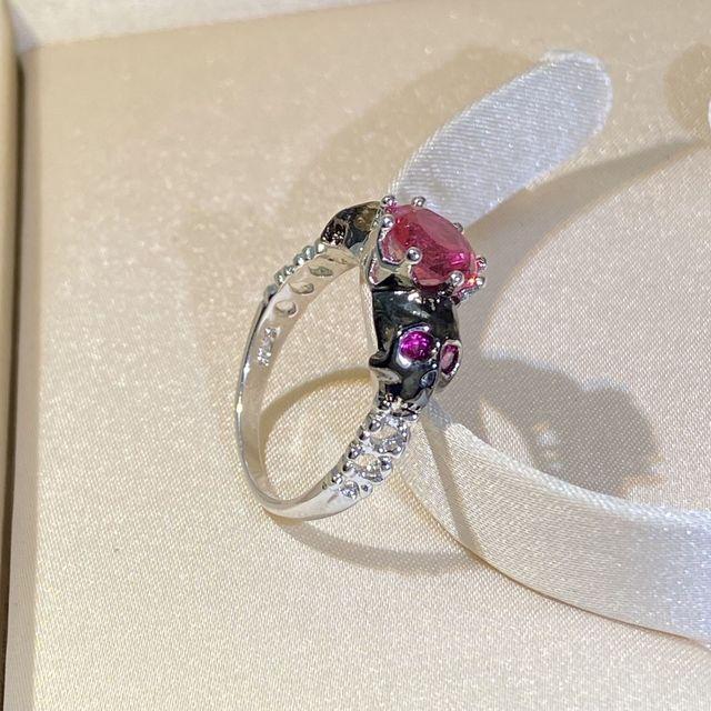 100 % 925 Sterling Silber Rubin Ring für Frauen Trendy Red Ruby Silber 925 Schmuck Edelstein Eheringe Ring Box Frauen 8 rot von Joom DACH