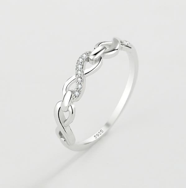 100 % 925er Sterlingsilber, einfacher Cadena Hueca, stapelbarer Charm-Fingerring für Frauen und Mädchen, Party-Accessoires, Schmuck 7 silber von Joom DACH