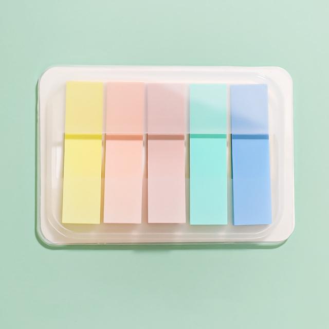 100 Blatt Haftnotizen in Macaron-Farbe, Paster-Aufkleber, Index-Flaggen, wichtige Punkte, Etikett, Lesezeichen, Schule, Bürobedarf, Schreibwaren von Joom DACH