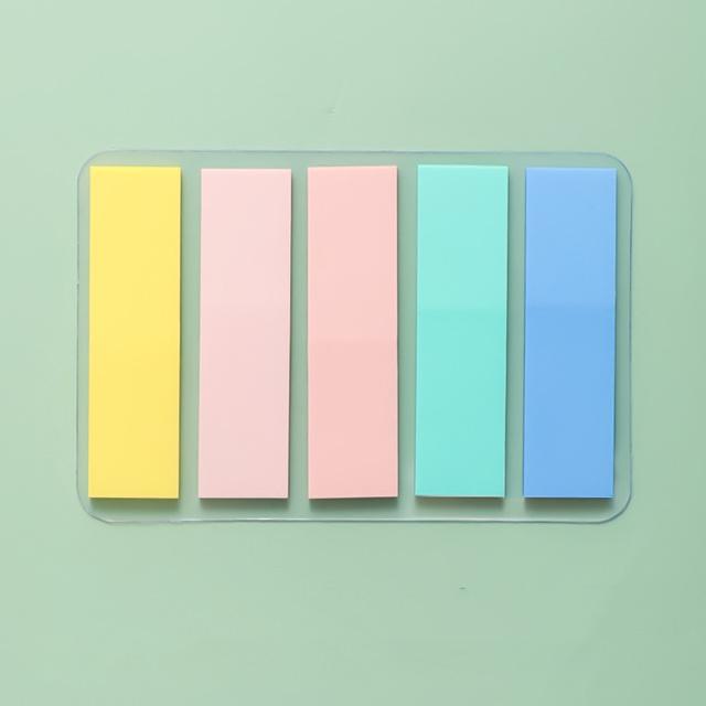100 Blatt Haftnotizen in Macaron-Farbe, Paster-Aufkleber, Index-Flaggen, wichtige Punkte, Etikett, Lesezeichen, Schule, Bürobedarf, Schreibwaren von Joom DACH