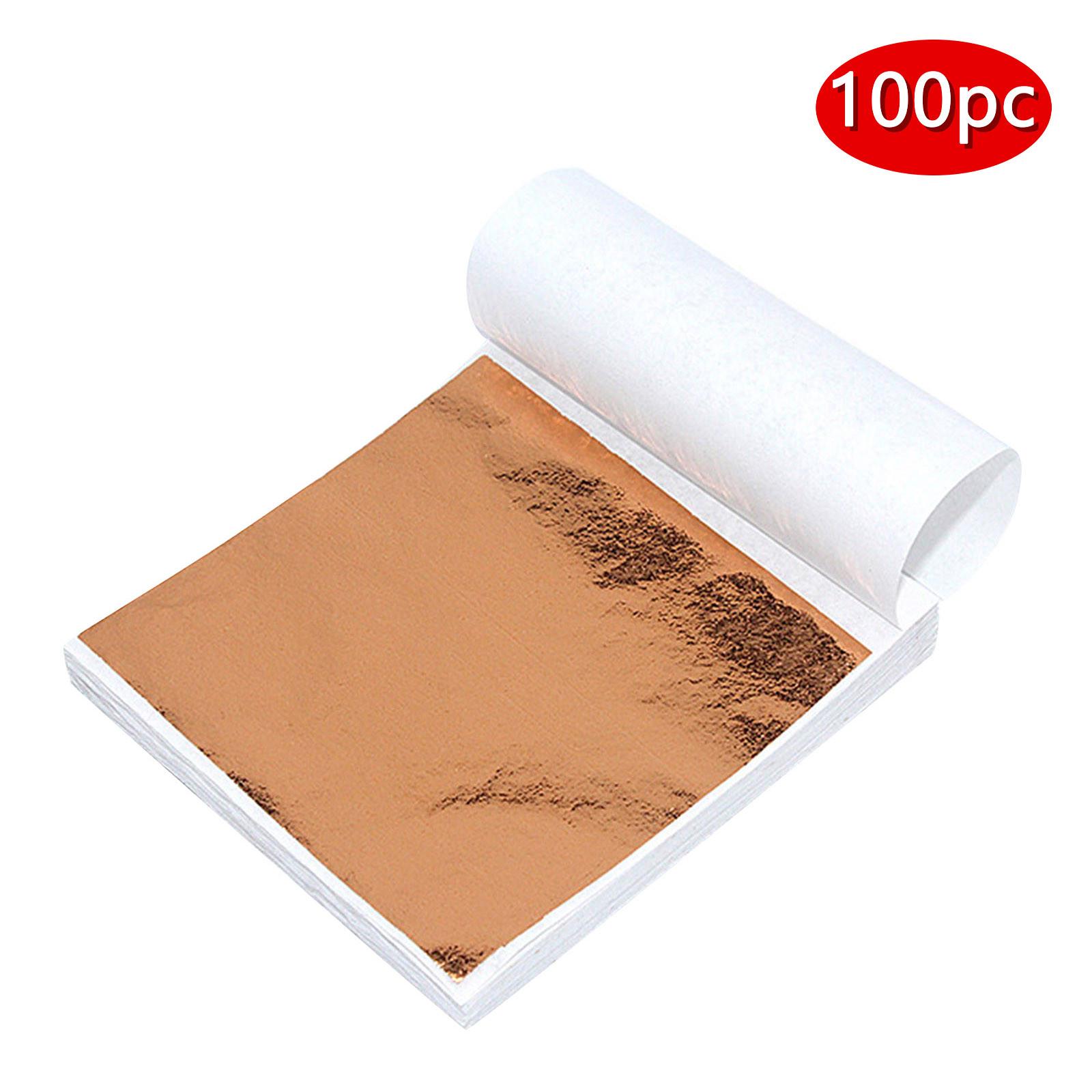 100 Blatt Nachahmung Goldfolie Papier Blattvergoldung DIY Kunst Handwerk Papier Geburtstag Party Hochzeit Kuchen Dessert Dekorationen G von Joom DACH