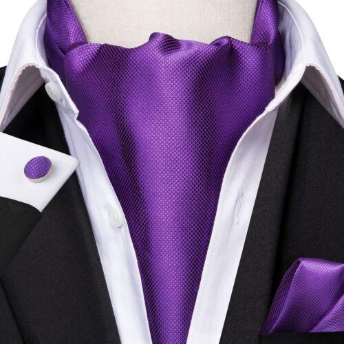 100 Farben Herren Seide Ascot Krawatte Vintage Krawatte Paisley Schal Einstecktuch Manschettenknöpfe Set AS-1001 von Joom DACH