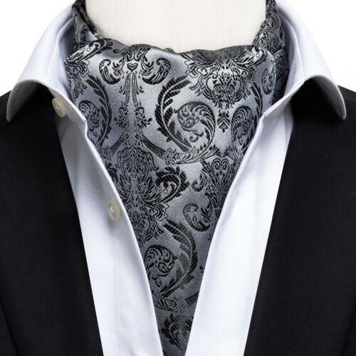 100 Farben Herren Seide Ascot Krawatte Vintage Krawatte Paisley Schal Einstecktuch Manschettenknöpfe Set AS-1021 von Joom DACH