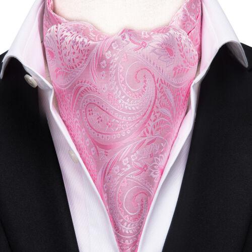 100 Farben Herren Seide Ascot Krawatte Vintage Krawatte Paisley Schal Einstecktuch Manschettenknöpfe Set AS-1038 von Joom DACH