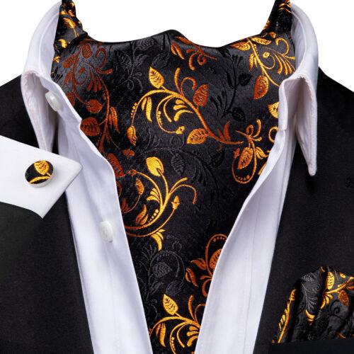 100 Farben Herren Seide Ascot Krawatte Vintage Krawatte Paisley Schal Einstecktuch Manschettenknöpfe Set AS-1057 von Joom DACH