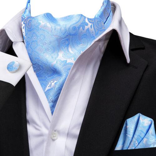100 Farben Herren Seide Ascot Krawatte Vintage Krawatte Paisley Schal Einstecktuch Manschettenknöpfe Set AS-1071 von Joom DACH