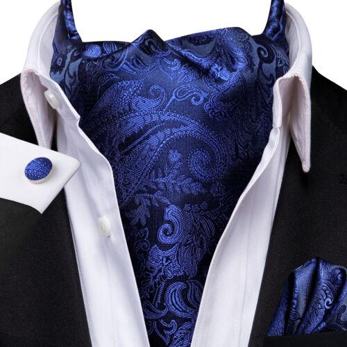 100 Farben Herren Seide Ascot Krawatte Vintage Krawatte Paisley Schal Einstecktuch Manschettenknöpfe Set AS-1074 von Joom DACH