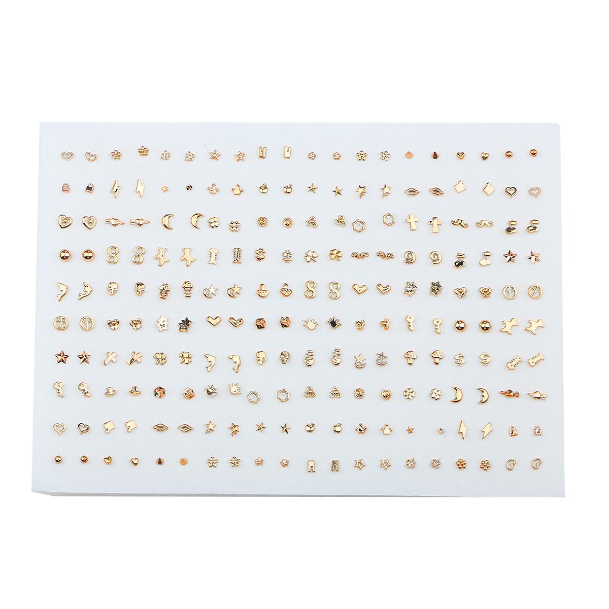 100 Paare/los Frauen Kleine Ohrstecker Sets Kristall Mädchen Kind Stern Herz Mond Ohrring Schmuck von Joom DACH