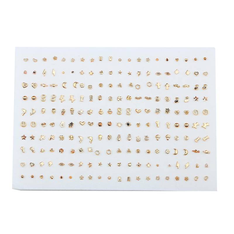 100 Paare/los Frauen Kleine Ohrstecker Sets Kristall Mädchen Kind Stern Herz Mond Ohrring Schmuck von Joom DACH