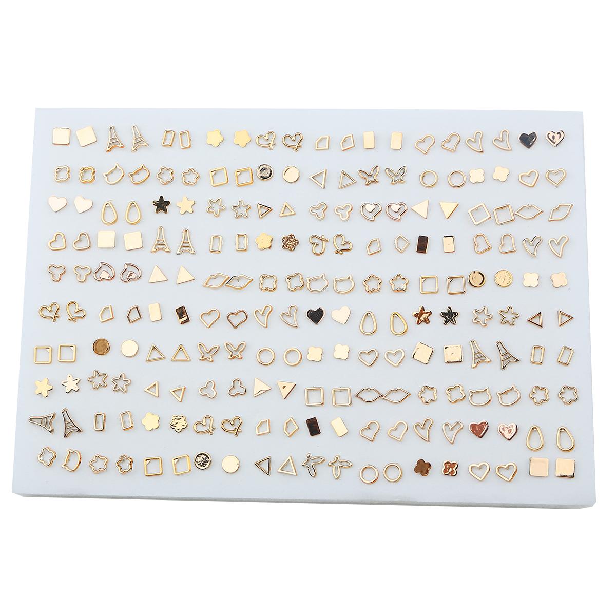 100 Paare/los Frauen Kleine Ohrstecker Sets Kristall Mädchen Kind Stern Herz Mond Ohrring Schmuck von Joom DACH