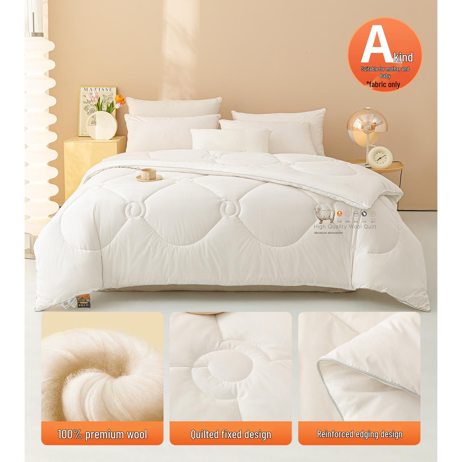 100% Reine Wolle Verdickte Kaschmir-Bettdecke für Winter und Wohnheimgebrauch 150x200cm Ultra Thick Winter 8 Jin von Joom DACH