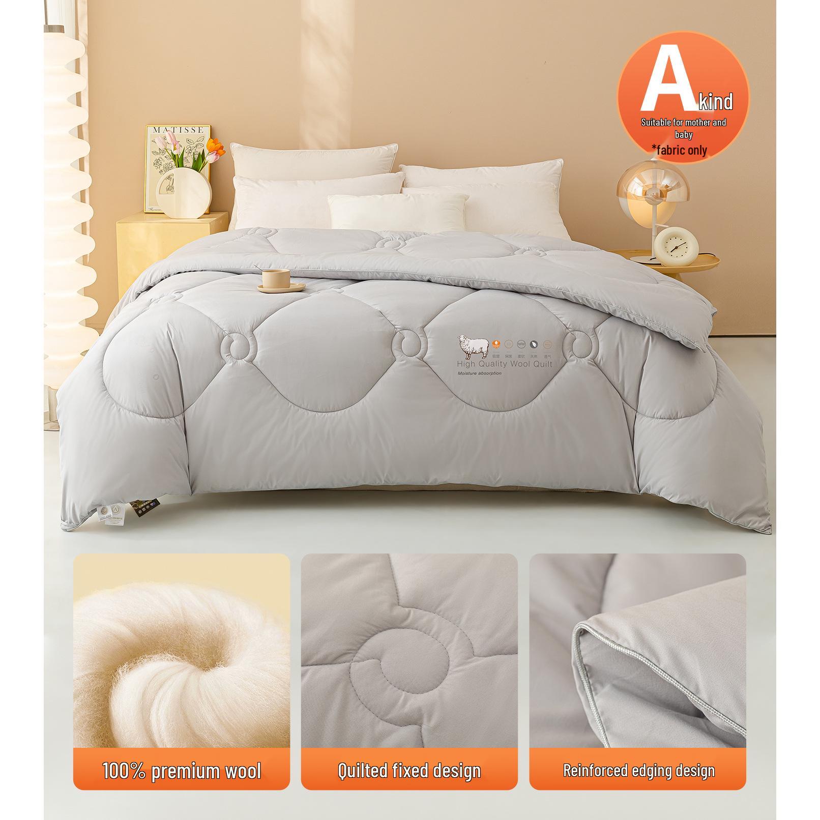 100% Reine Wolle Verdickte Kaschmir-Bettdecke für Winter und Wohnheimgebrauch 150x200cm Spring Autumn 4 Jin von Joom DACH