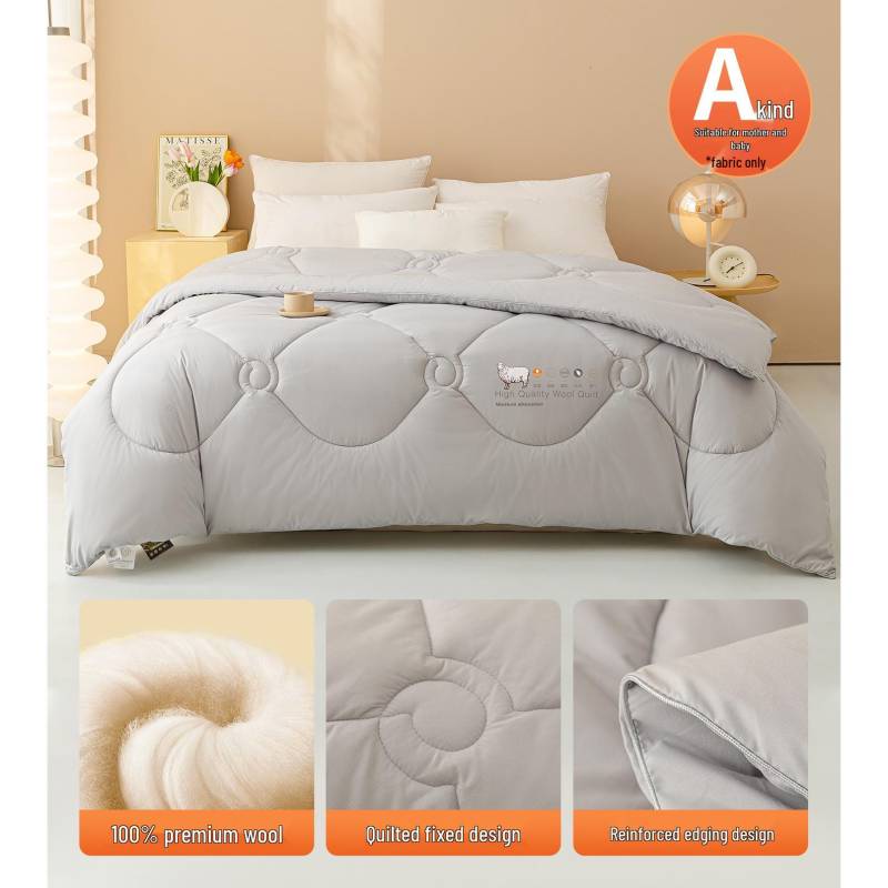 100% Reine Wolle Verdickte Kaschmir-Bettdecke für Winter und Wohnheimgebrauch 150x200cm Spring Autumn 4 Jin von Joom DACH