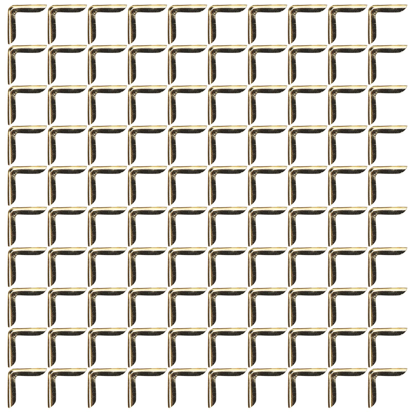 100 Stück Bucheckenschoner Aluminiumlegierung Gold Vintage Eckschutz für Fotoalbum Notizbuch 2,2 mm von Joom DACH