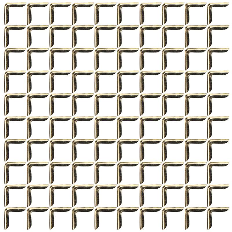 100 Stück Bucheckenschoner Aluminiumlegierung Gold Vintage Eckschutz für Fotoalbum Notizbuch 2,2 mm von Joom DACH