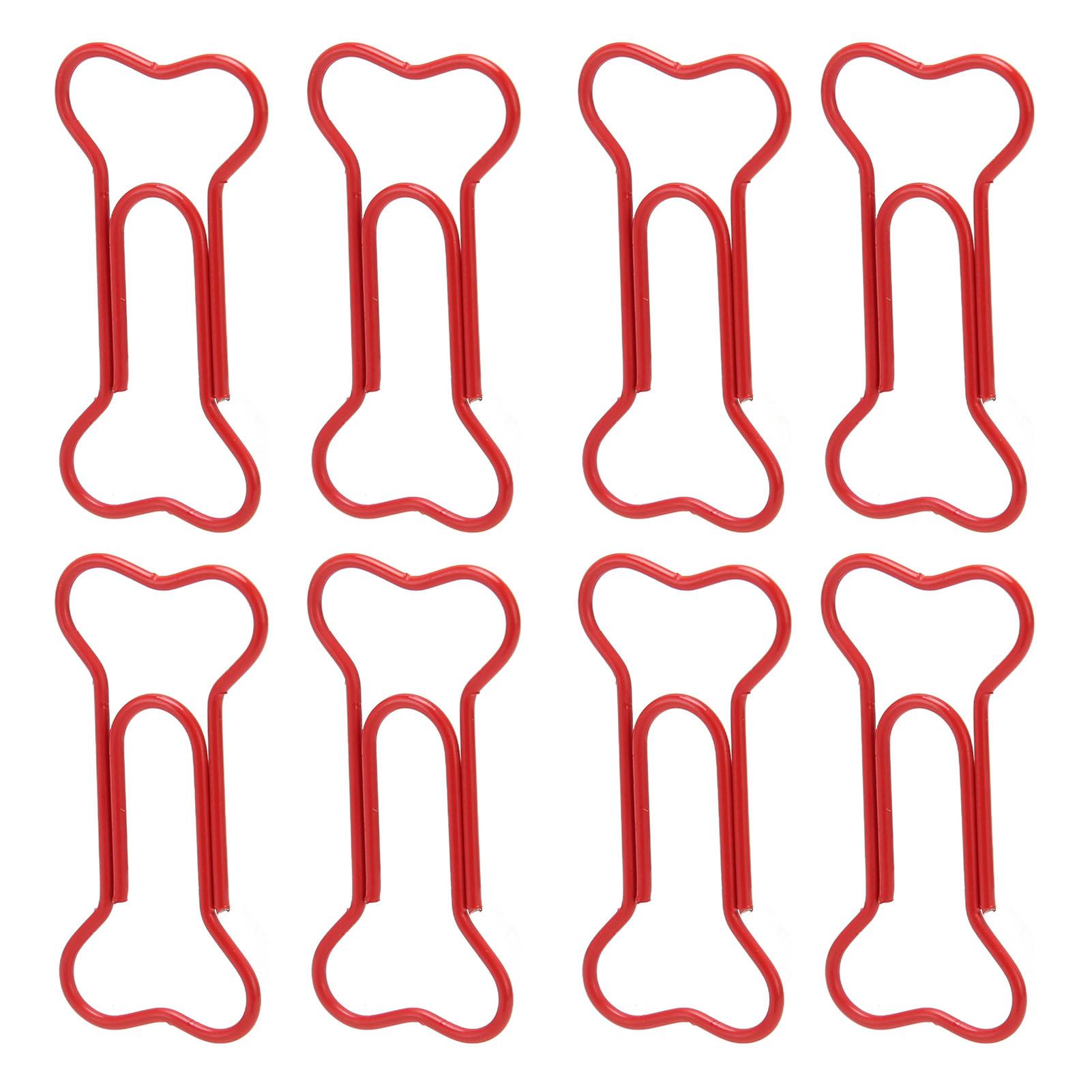 100 Stück Farbige Büroklammern in Knochenform Schwarz Leichtgewicht Notizbuch Dokumentorganisationsdraht rot von Joom DACH