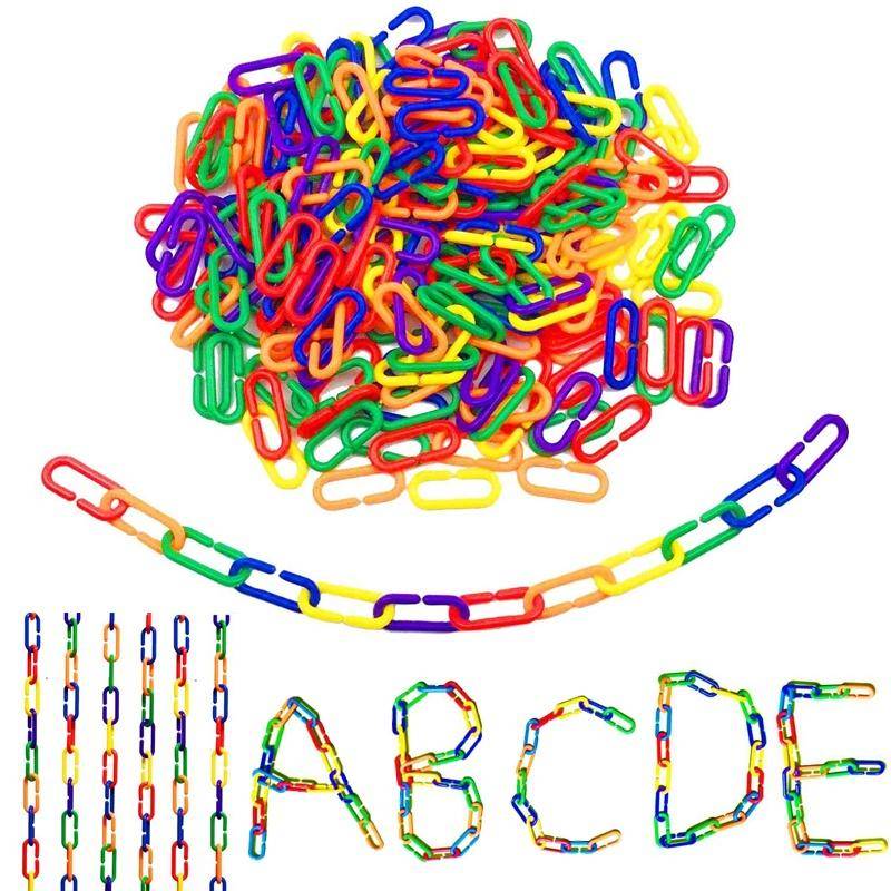 100 Stück Link C-Clips Haken Kette C-Links Kinder Vorschule Feinmotorik Training Lernspielzeug Kleines Spielzeug von Joom DACH