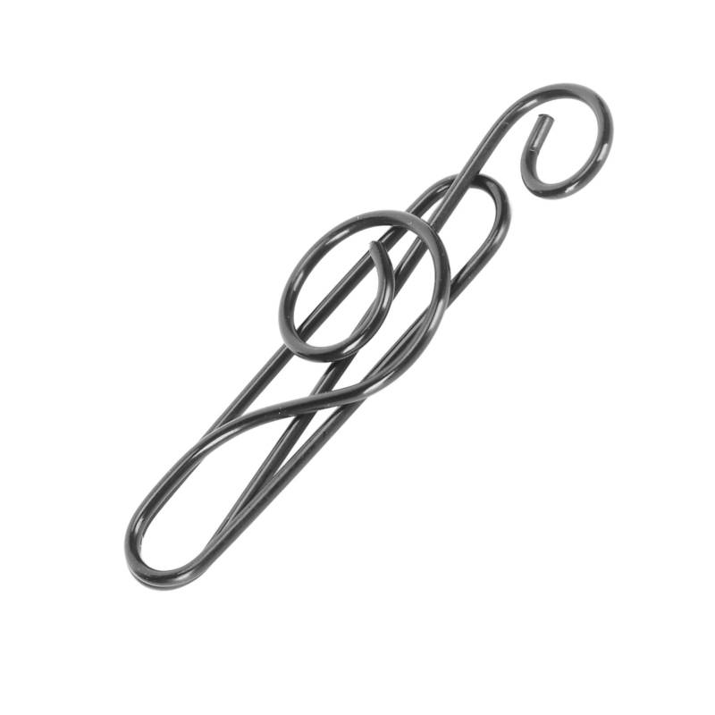 100 Stück Notizpapierklemmen Kreativ Niedlich Musikdraht Lesezeichen Papierklemme Kompakt Tragbar für Akte schwarz von Joom DACH