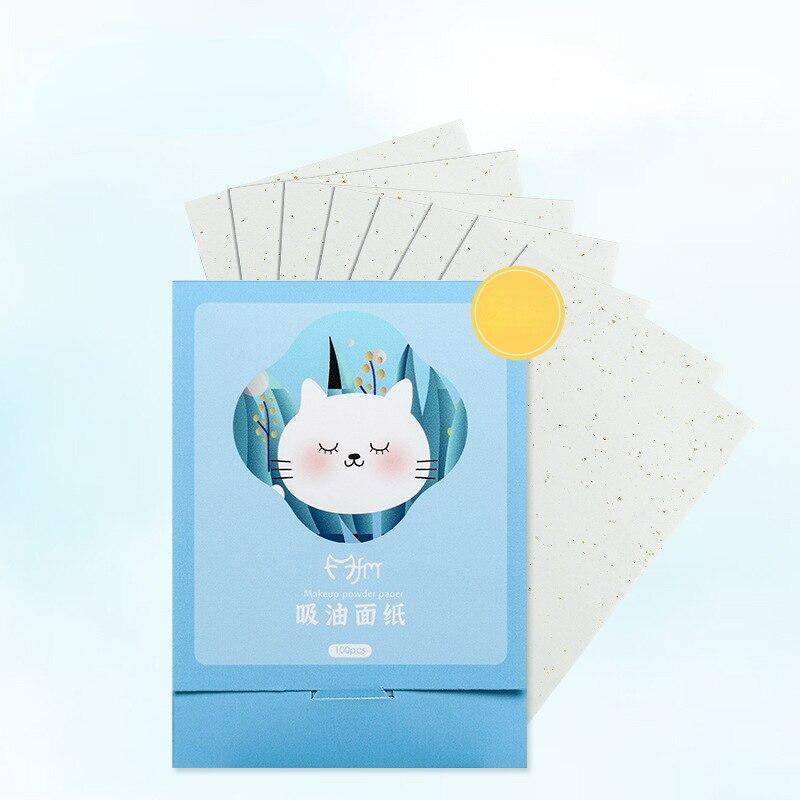 100 Stück Oil Control Face saugfähiges Papier, Gesichtsöl-Kontroll-Reinigungstücher, absorbierendes Blatt, fettiges Mattierungsgewebe, Beauty-Reinigungswerkzeug von Joom DACH