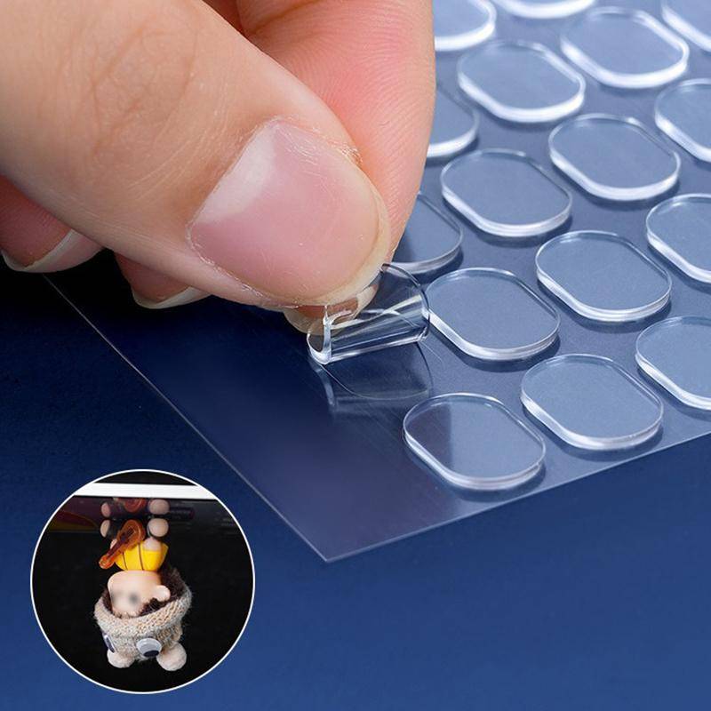 100 Stück doppelseitige Klebepads Klebeaufkleber für Blindbox Landschaft Puppe Fuß Festkleber Transparent Nahtloser Patch von Joom DACH