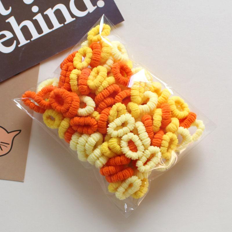 100 Stück elastisches Kinder-Haarseil, Bonbonfarben-Haarkreis, Kinder-Haar-Accessoires von Joom DACH