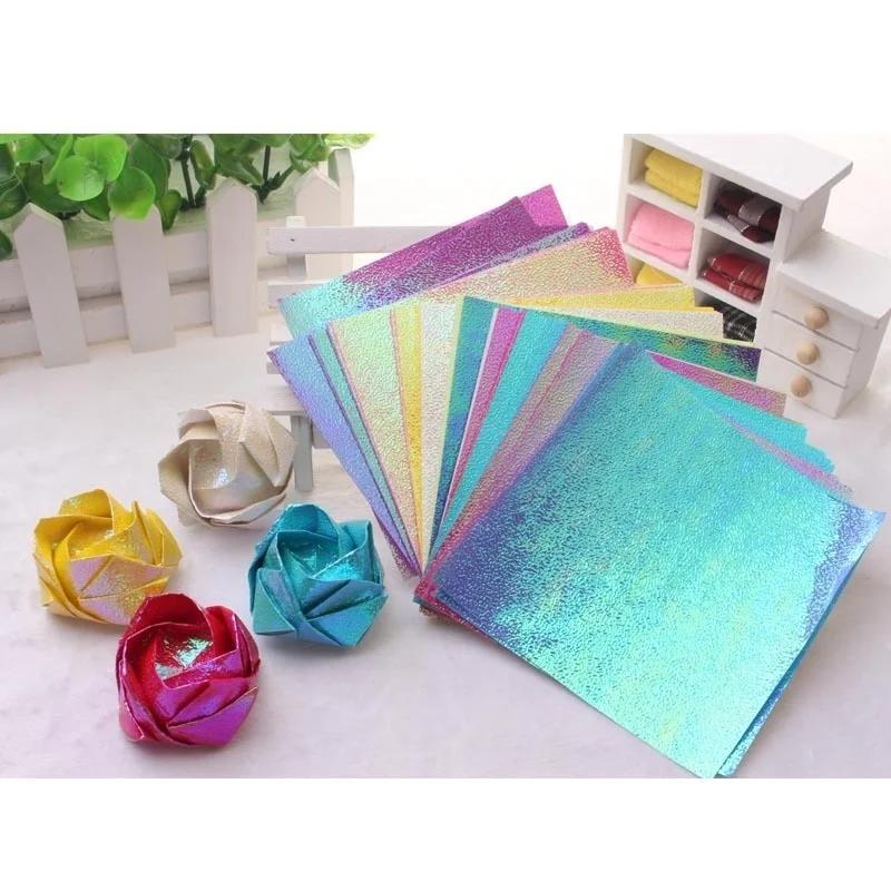 100 Stücke Glitter Papier Funkelnden Glänzenden Glücksvogel Origami Glänzende Quadrat Handgemachte 10CM von Joom DACH