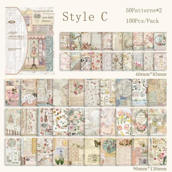 100 Teile/paket Vergangenheit Geschichten Vintage Serie Dekoration Material Papier Perfekt für Journal Collage Scrapbooking DIY Schreibwaren von Joom DACH