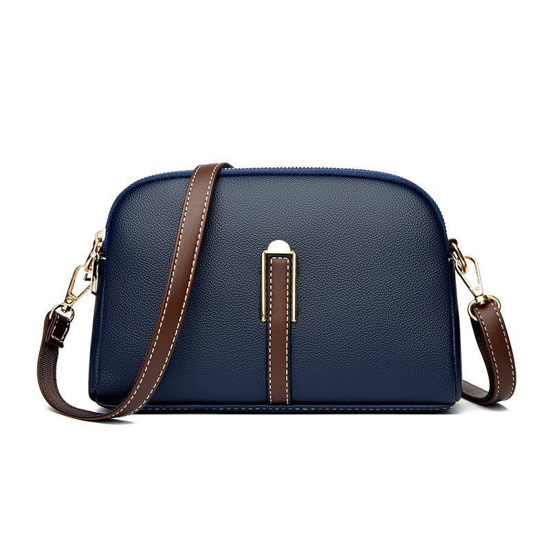 100 % echtes Leder Umhängetasche Damen Handtasche Designer Rindsleder Flap Bag Luxus Damen Messenger Bags Umhängetaschen für Frauen blau von Joom DACH