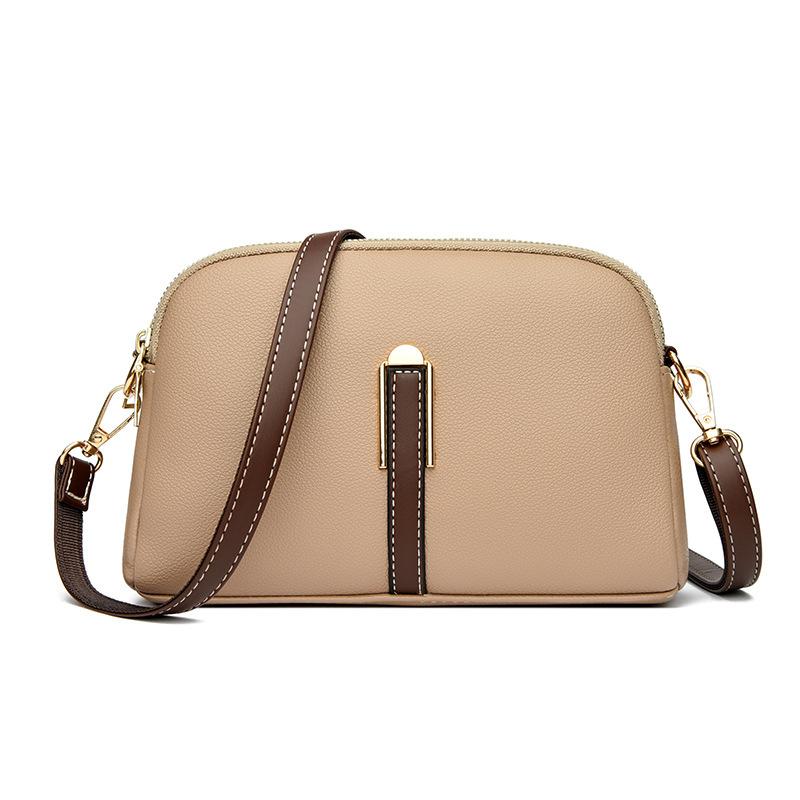 100 % echtes Leder Umhängetasche Damen Handtasche Designer Rindsleder Flap Bag Luxus Damen Messenger Bags Umhängetaschen für Frauen khaki von Joom DACH