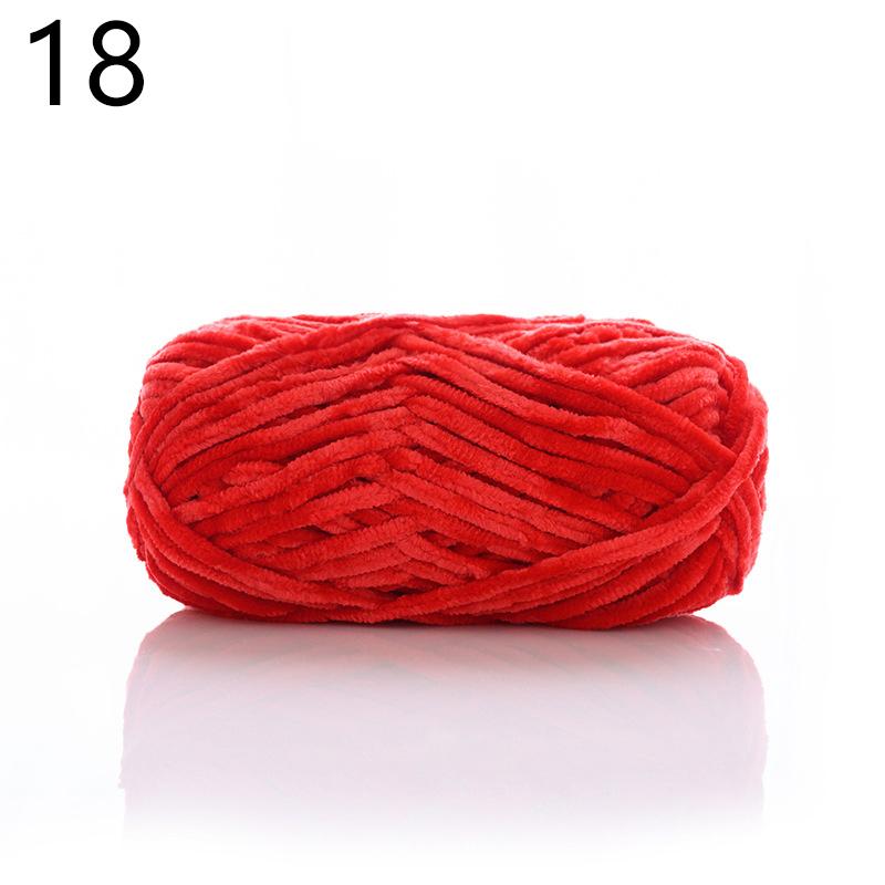 100 g Woll-Chenillegarn, weiches Samtgarn, Strickwolle, Häkelmaterial, DIY, handgefertigt, handgewebt, für Mütze, Schal, Mantel, Kissen, Decke von Joom DACH