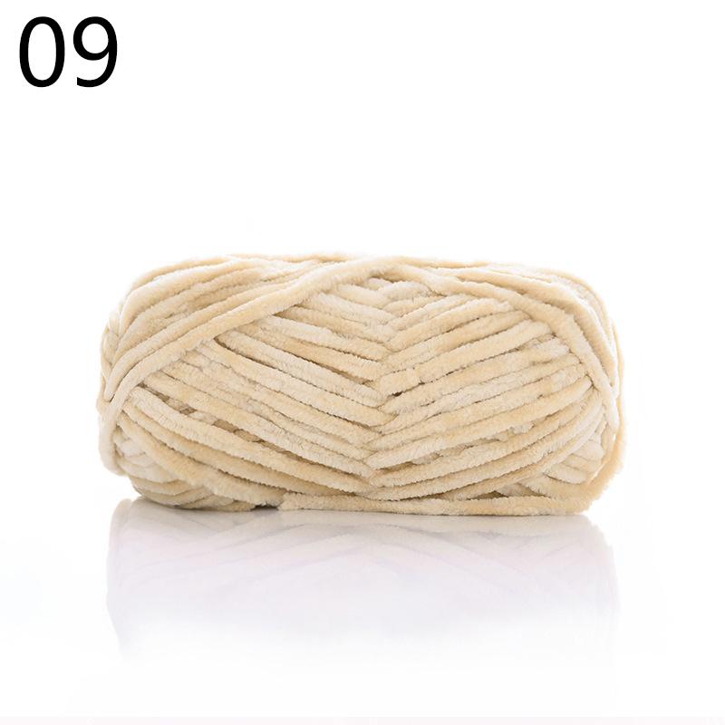 100 g Woll-Chenillegarn, weiches Samtgarn, Strickwolle, Häkelmaterial, DIY, handgefertigt, handgewebt, für Mütze, Schal, Mantel, Kissen, Decke von Joom DACH