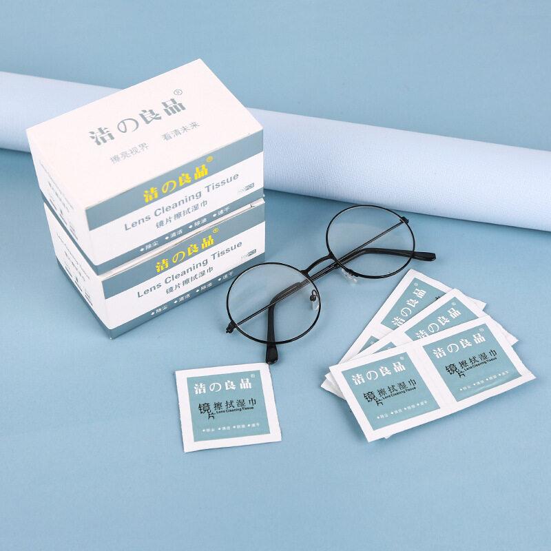 100 stück Einweg Objektiv Reinigung Papier Gläser Nass Handtuch Gläser Tuch Wischen Die Linse 100pcs/box von Joom DACH