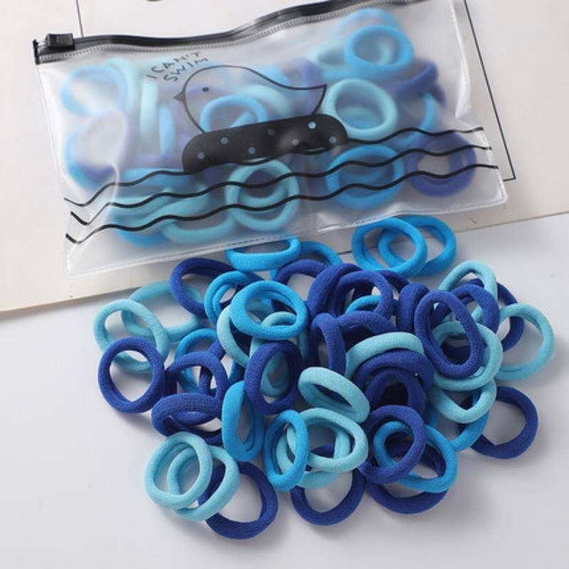 100 stücke Elastische Kopf Band Kinder Haar Seil Haar Krawatten Candy Farbe Nette Handtuch Haar Ring Für Kleine Mädchen Kinder haar Zubehör von Joom DACH
