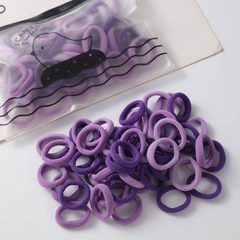 100 stücke Elastische Kopf Band Kinder Haar Seil Haar Krawatten Candy Farbe Nette Handtuch Haar Ring Für Kleine Mädchen Kinder haar Zubehör von Joom DACH