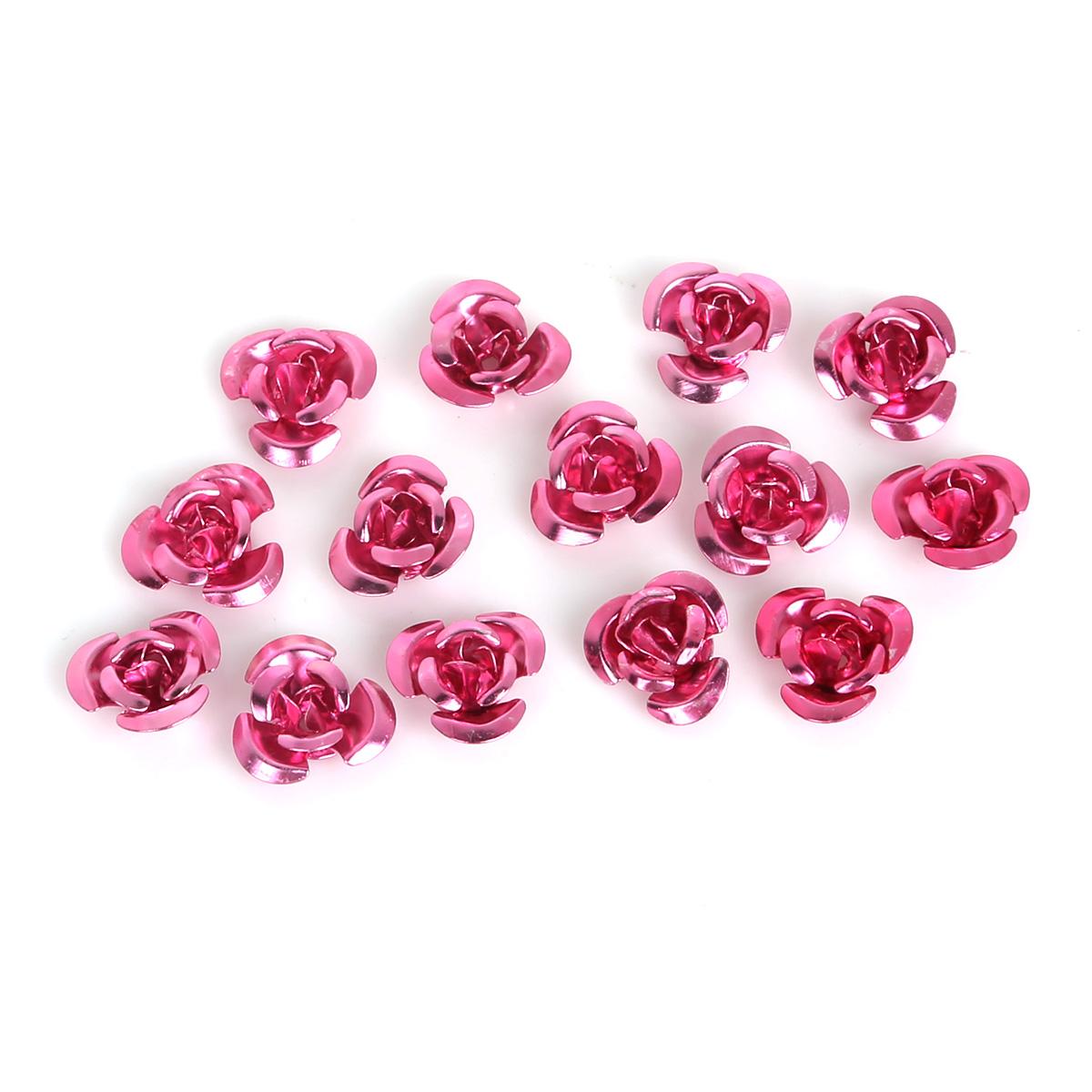 100 stücke Rose Kopf Aluminium Schmuck Produktion Hochzeit Party DIY Handwerk Dekoration Gemischte Farbe Perlen Hause Dekoration 12mm rosa von Joom DACH