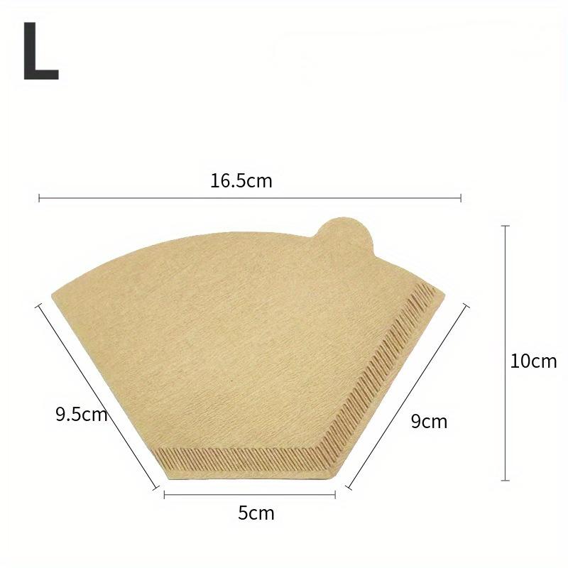 100Pcs Ungebleicht Original Holz Hand Drip Papier Kaffee Brewer Kaffee Filter Tasche Kaffee Maker Zubehör L kaffeebraun von Joom DACH