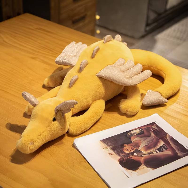 100cm Drachen Plüschtiere Stofftier Dinosaurier Fliegende Flügel Grün Gelb Grau Drachen Puppen Cartoon Geburtstag Weihnachtsgeschenk für Jungen Deko about 65cm von Joom DACH