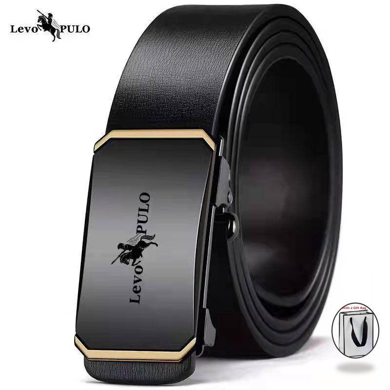 105CM-130CM Neue männer Hohe Qualität Gürtel Automatische Schnalle Schwarz Leder herren Gürtel Casual Persönlichkeit 130cm von Joom DACH