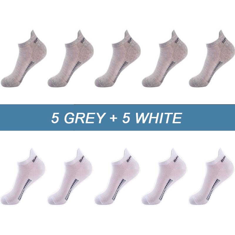 10Pairs Hohe Qualität Männer Ankle Socken Atmungsaktive Baumwolle Sport Socken Mesh Casual Sportlich Sommer Dünn Geschnitten Kurze Sokken Größe 38-46 EU(38-46) von Joom DACH