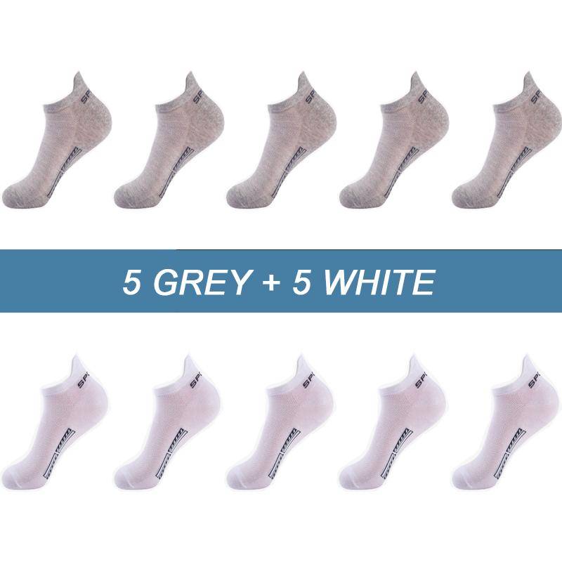 10Pairs Hohe Qualität Männer Ankle Socken Atmungsaktive Baumwolle Sport Socken Mesh Casual Sportlich Sommer Dünn Geschnitten Kurze Sokken Größe 38-46 EU(38-46) von Joom DACH