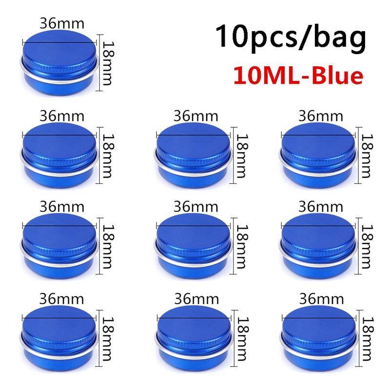 10Pcs 5ML/10ML/15ML Leere Aluminium Zinn Glas für Verpackung Creme Balsam Nagel Kerze kosmetische Runde Lagerung Container Mini Metall Box 10ml10pcs von Joom DACH