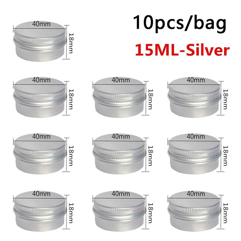 10Pcs 5ML/10ML/15ML Leere Aluminium Zinn Glas für Verpackung Creme Balsam Nagel Kerze kosmetische Runde Lagerung Container Mini Metall Box 15ml 10pcs von Joom DACH
