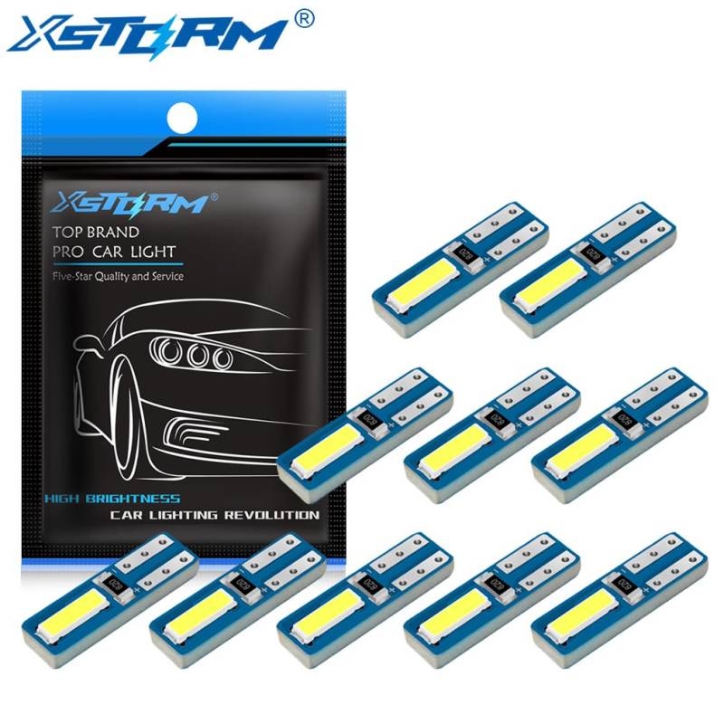 10Pcs Canbus T5 W3W 74 286 W 1,2 W Led Keil Dashboard Lampen 12V Auto Innen Lichter birne Warnung Anzeige Instrument Weiß Rot rot von Joom DACH