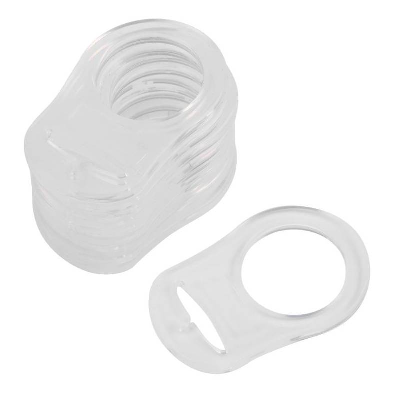 10Pcs Multi Silikon Klar Baby Dummy Schnuller Halter Clip Adapter für Ringe Transparent von Joom DACH