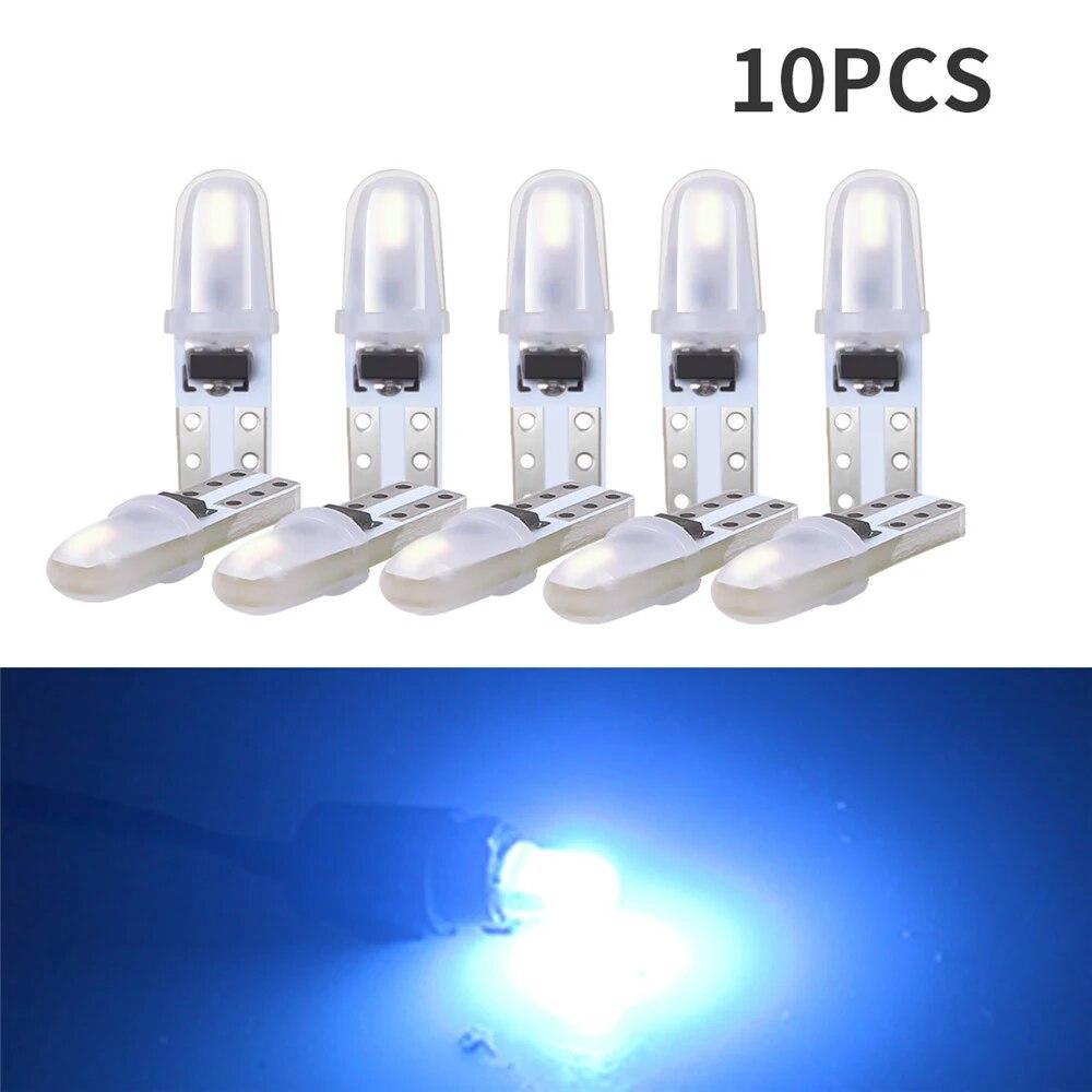 10Pcs T5 Auto Led-lampen Dashboard Lichter 3014 2SMD LED Licht 12V Auto Innen Licht Auto Side Wedge instrument Gauge Lampe Lampen hellblaue von Joom DACH